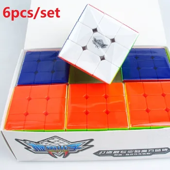 

Cyclone Boys 6pcs set 56mm 3x3x3 Cubo Magico Speed Cube Stickerless Puzzles Toys for s Brain Teaser