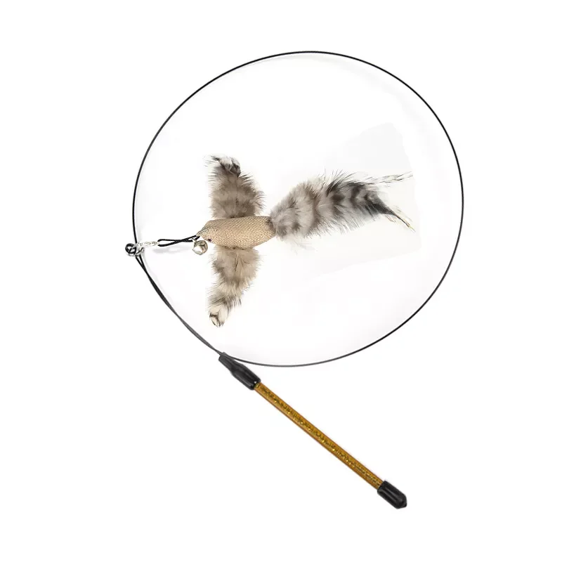 Suction Cup Simulation Bird Interactive Cat Toy Detachable Replacement Feather Bird for Kitten Teaser Play Chase Cat Stick Toys 