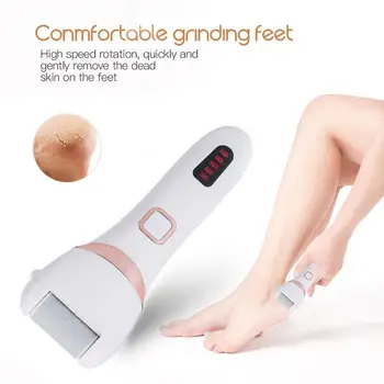 

USB Rechargeable Electric Callus Remover Feet Grinding Pedicure Peeling Foot Rollers Skin Tool Dead Extra Roller File 3 Hee J3G4