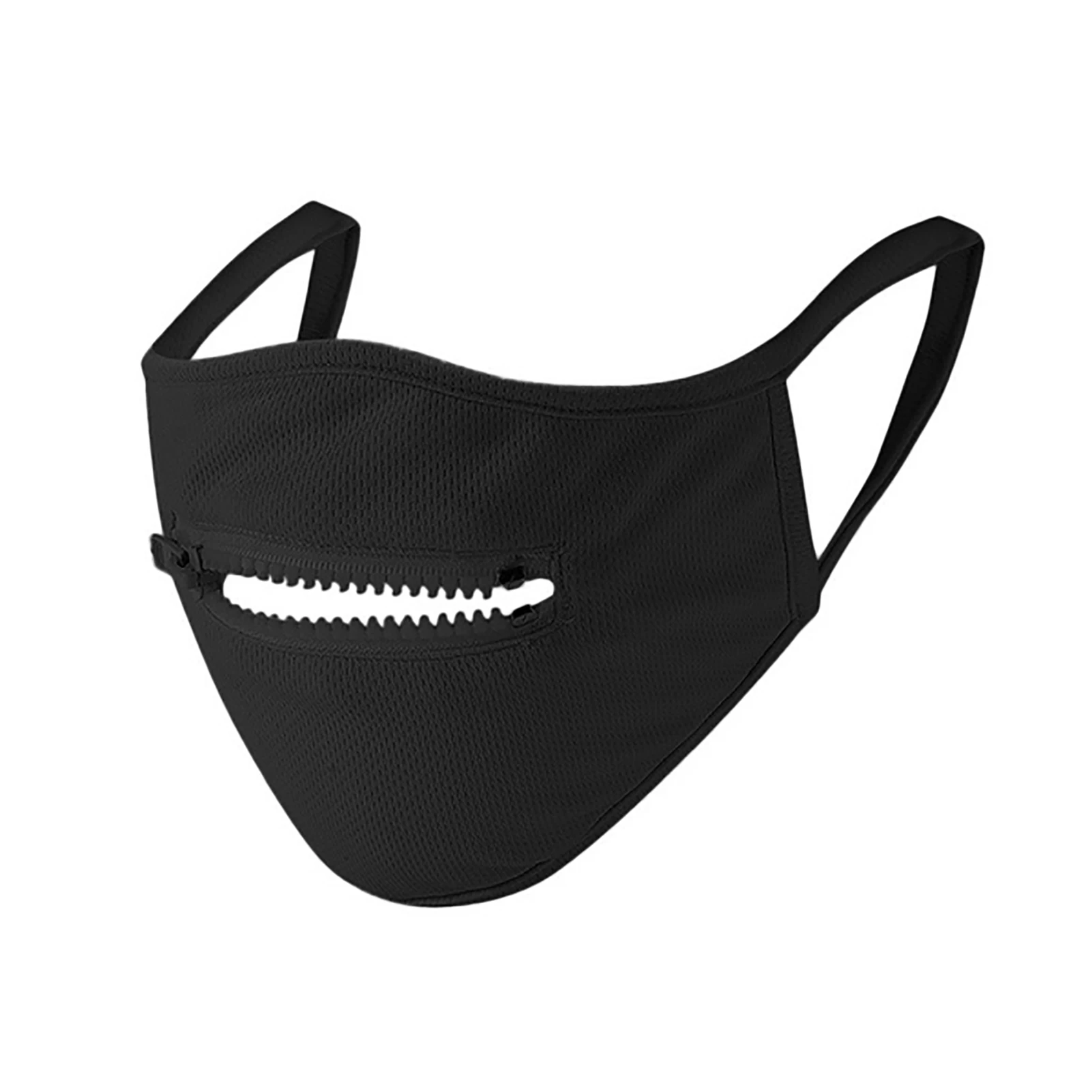Unisex Anti-UV Cotton Masks Zipper Design Dust-Proof Anti-Haze Outdoor Cycling Face Cover Print Adult Women Men Face Mask Zip images - 6