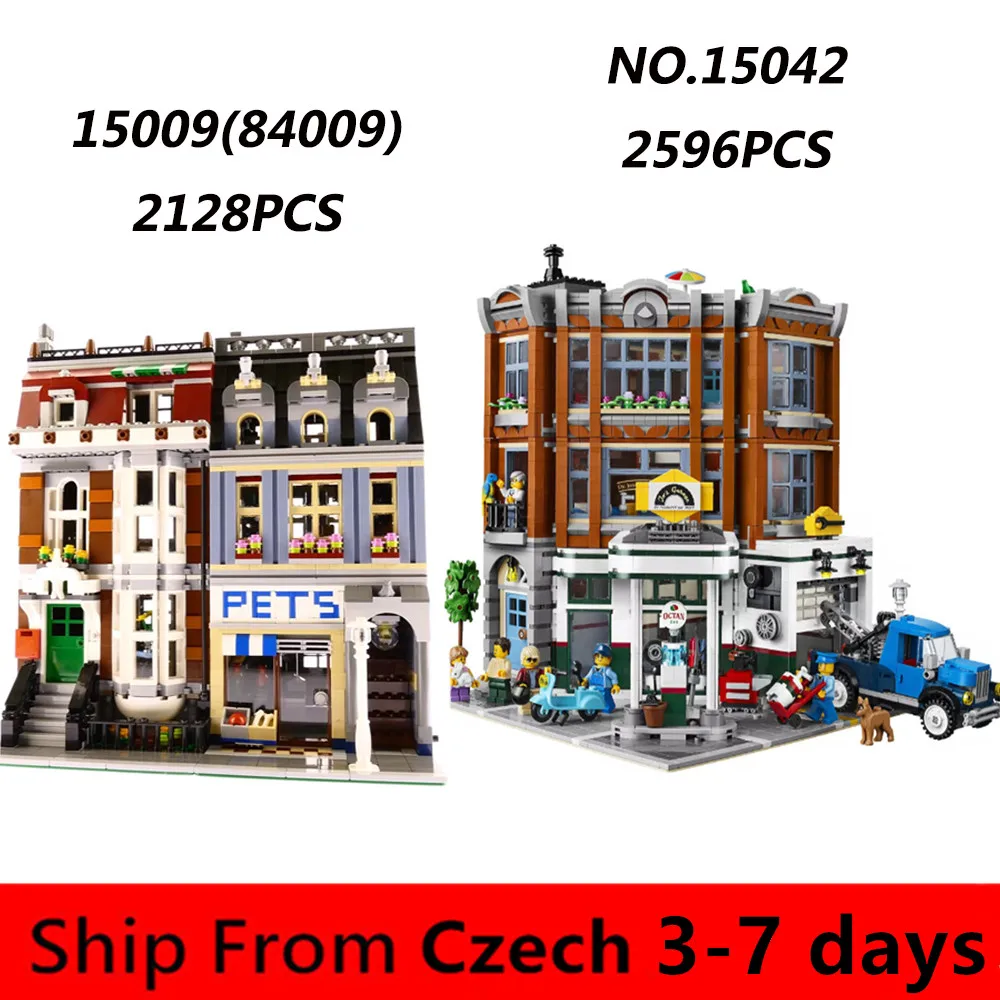 

Lepinblocks 15002 15004 15005 15009 15042 Building Block City View Creator King Bricks Street Houses Castle Toys Christmas Gifts