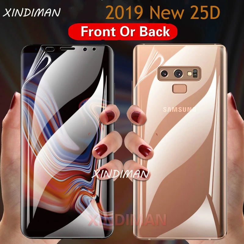 

25D Front+Back Hydrogel Film For Samsung Note8 9 10 Note10pro screen protector for samsung A6 A6plus A8 A8s A8plus A7 Soft Film