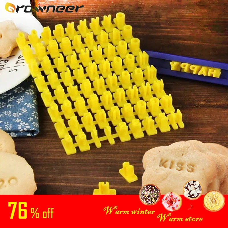 

Alphabet Letter Number Mold ABS Biscuit Cookie Cutter Press Stamp Fondant Mould Cake Decorating Tool Kitchen Baking Embosser