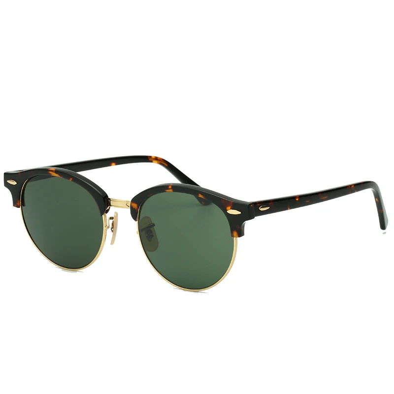 

TOP quality round Sunglasses women men acetate frame UV400 Oculos De Sol Brand Designer men Sun Glasses Glass Lens Eyewear 4246