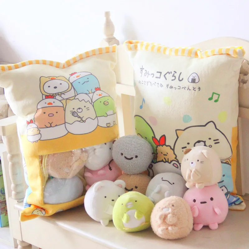 8 шт./пакет Sumikko Gurashi плюшевая игрушка Сан-х Аниме Тоторо свинка клубника мой герой мягкие игрушки подушки Рождественские подарки