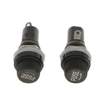 

10pcs Chassis Panel Mount Fuse Holder Socket For 5*20 Glass Fuses 250V 10A