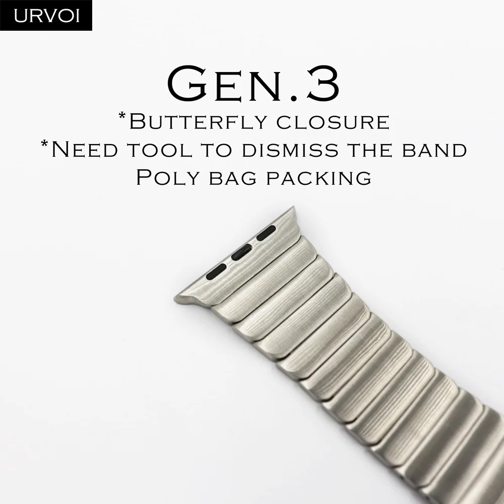 Браслет URVOI link gen.6th 3rd 1st для apple watch series 54 321 ремешок для iWatch Регулируемый Высококачественный Браслет из нержавеющей стали - Цвет ремешка: Silver Gen.3rd