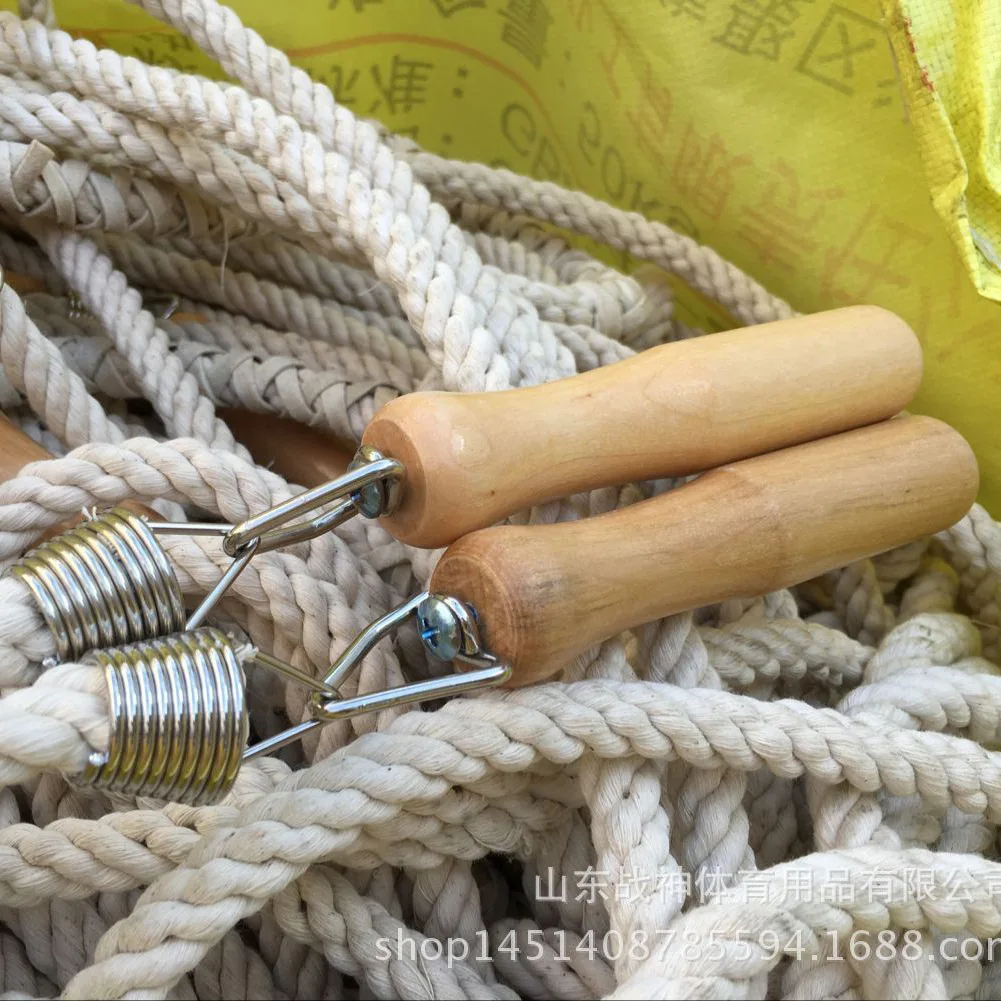 

Pure Coarse Cotton Fitness Jump Rope 7 M Skipping Rope with Wooden Handle Outdoor Sports Game Jump Rope