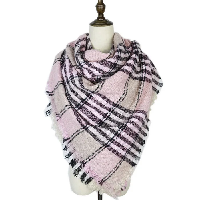 Женские осенне-зимние теплые шарфы модные 40 цветов полосатые шали и шарфы-банданы повседневные кашемировые шарфы для женщин