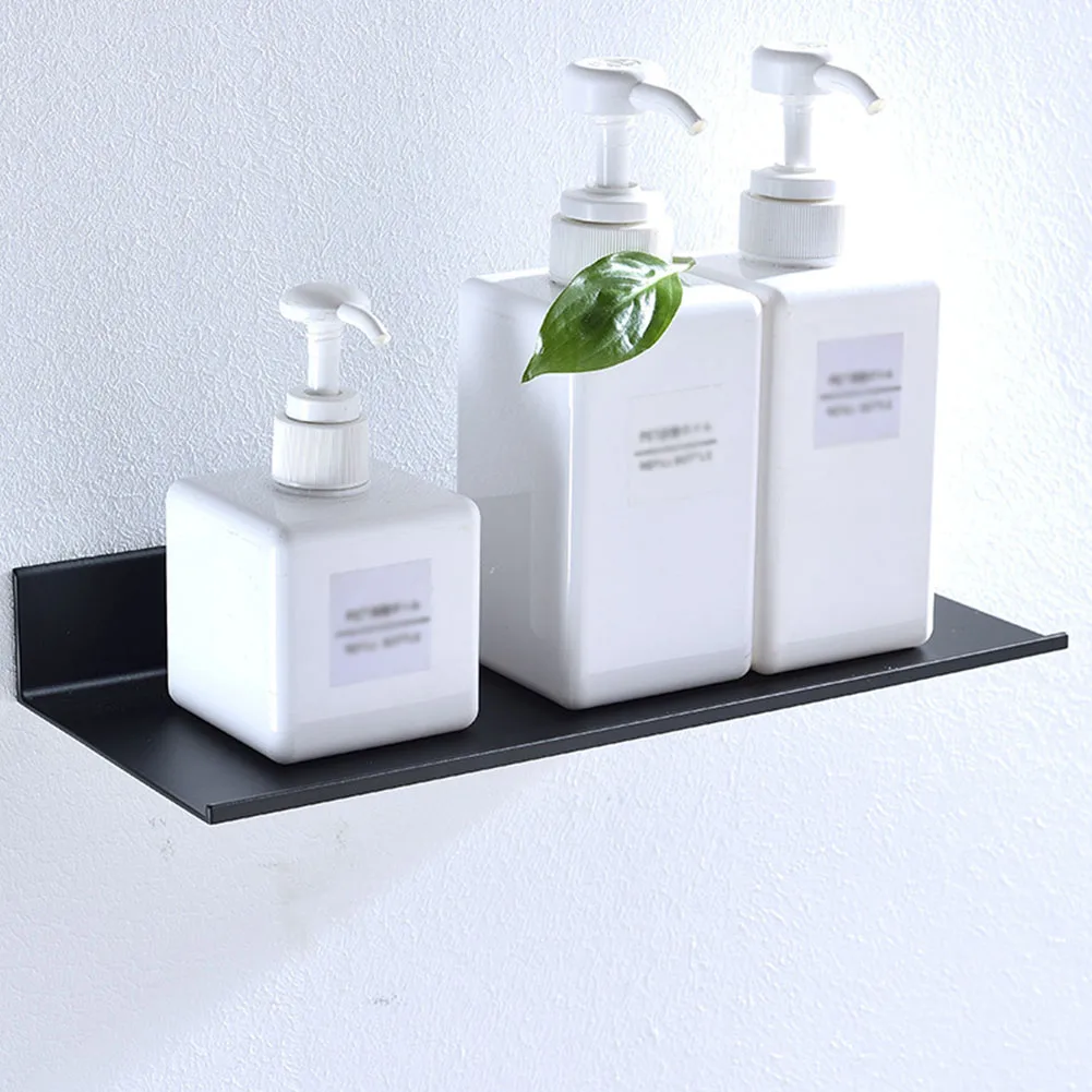 

Storage Holder Aluminum Home Shampoo Cosmetic Accessories Wall Mount Shower Bathroom Shelf Rack Rectangular Bracket Soap