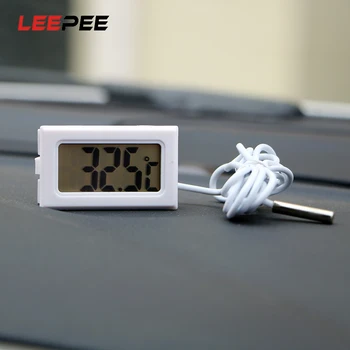 

Car Thermometer LCD Display Mini Digital Clock Temperature Gauge Meter For Fish Tank Refrigerator Car-Styling Car Ornaments