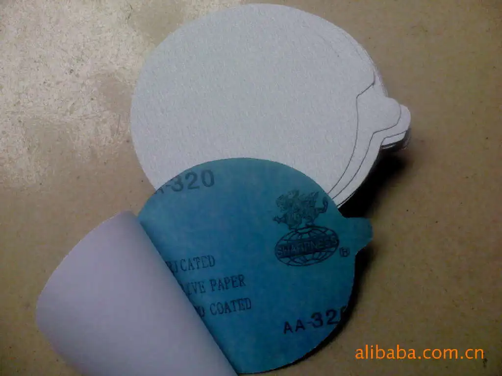 Острый белый песок резкость шлифовальный диск резинка песок бумага Флокированная наждачная бумага для полирования клейкая наклейка SNAD бумажный диск