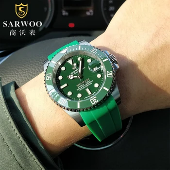 

CASENO 2020 Watch Men Automatic Mechanical Sports Fashion Men's Luminous Calendar Watch Silicone Strap Wristwatch