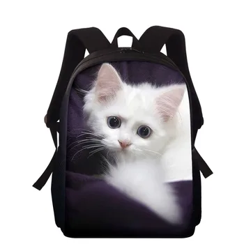 

16inch School Bags for Girls Cute Cat 3D Printing Children Bagpack Orthopedic Kids Backpack Student Book Bag Mochila Infantil