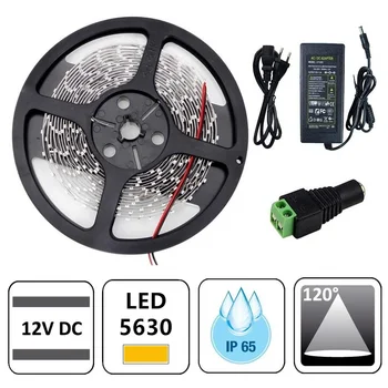 

Maidodo 5M 5630 LED Light Strip Set EU Plug Power Supply Adapter SMD DC 12V Waterproof Fllexible Lamp For Indoors And Out Doors