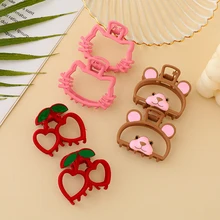 

Cherry Hairpin Headwear for Women Cat Hair Clip Claws Makeup Bath Hair Accessories Animal Hair Claw Bear Hair Accessories