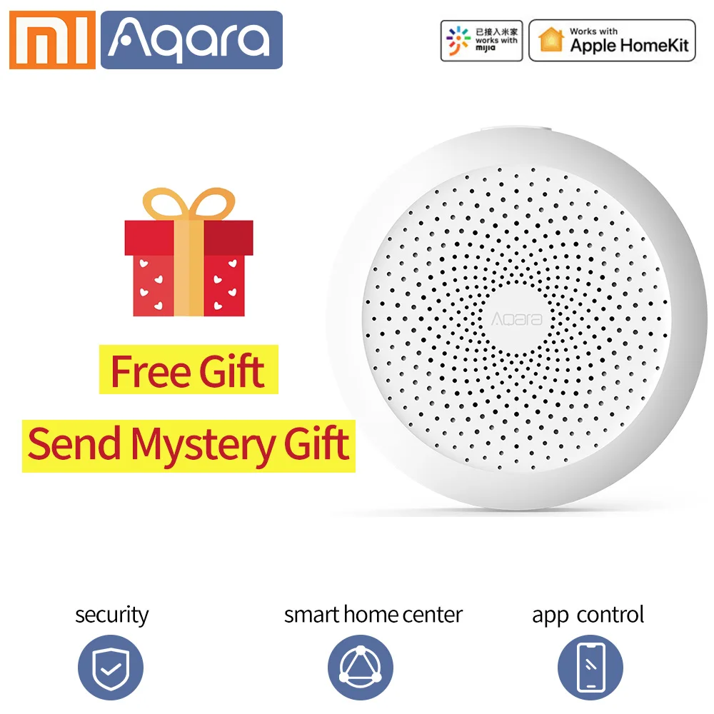 Aqara Gateway Xiaomi Gateway network centre Hub Smart home Mi home App WIFI Zigbee For Apple Homeki