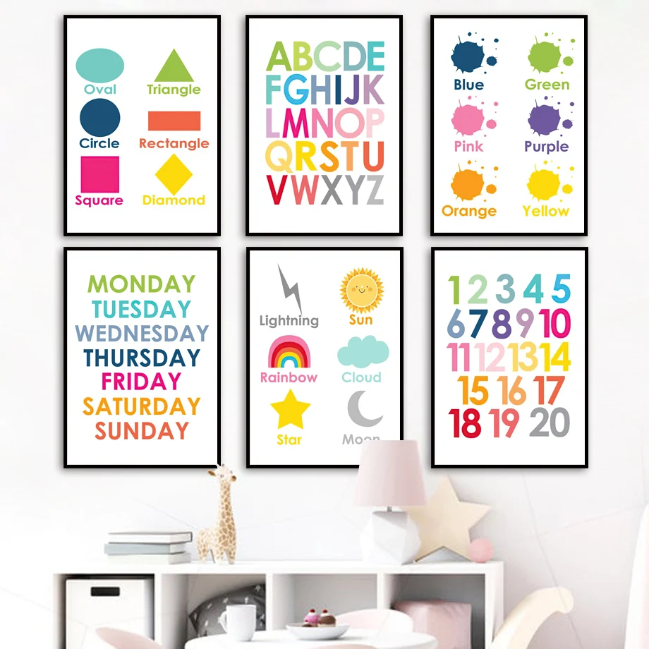 Space Poster Playroom Decor Space Alphabet Art Print Space nursery ...