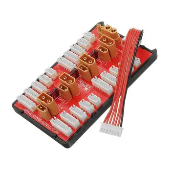 

2 in 1 XT60 XT30 Plug 4 Packs 2-6S Battery Parallel Charging Board Electric Tool