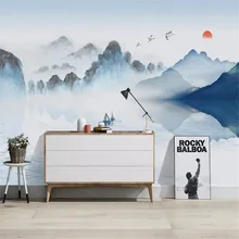 Milofi custom large wallpaper mural ink landscape new Chinese TV background wall background painting Painting Supplies Milofi custom large wallpaper mural ink landscape new Chinese TV background wall background painting Painting Supplies