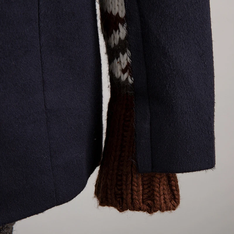 AIMENUNU, свободный крой, вязанная Асимметричная повязка, куртка, новинка, с отворотом, длинный рукав, Женское пальто, мода, Осень-зима