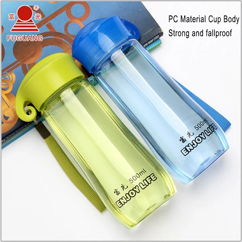 FuGuang спортивные Бутылки для воды 500/650 ml Протеин шейкер для путешествий на открытом воздухе Портативный герметичные Тритан пластичные моя бутылка для напитков без добавления бисфенола А