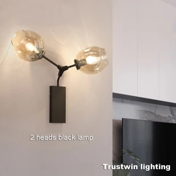 

Wall Light Lamp Light Fixture Global Glass with Glass Shade American European Tree LED Post Modern Gold Wall Mounted LED Bulbs