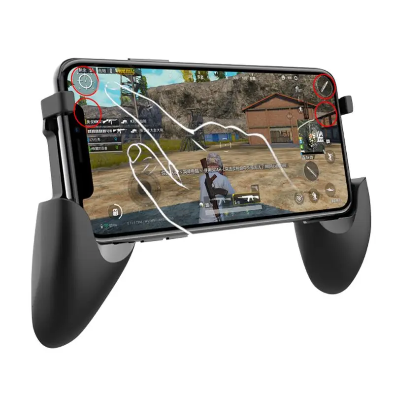 AK66 Six Finger All-in-One Mobile Game Controller Free Fire Key Button Joystick Gamepad L1 R1 Trigg