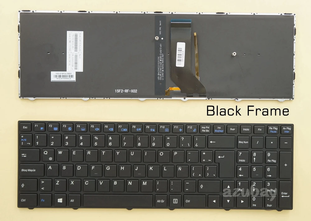 

Клавиатура LA с испанской раскладкой для Clevo CVM15F26LAJ43062 6-80-N25U0-480-1P CVM15F26LAJ430 6-80-N2500-480-1 Sager NP8154 с подсветкой