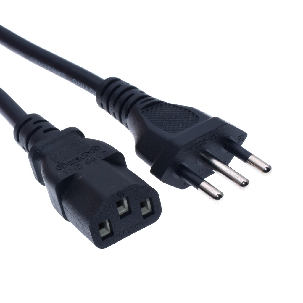 1 шт. Ltaly разъем кабель питания итальянский IEC C13 питание шнур 1,5 м 10A для настольных ПК компьютер AC адаптеры для сим-карт
