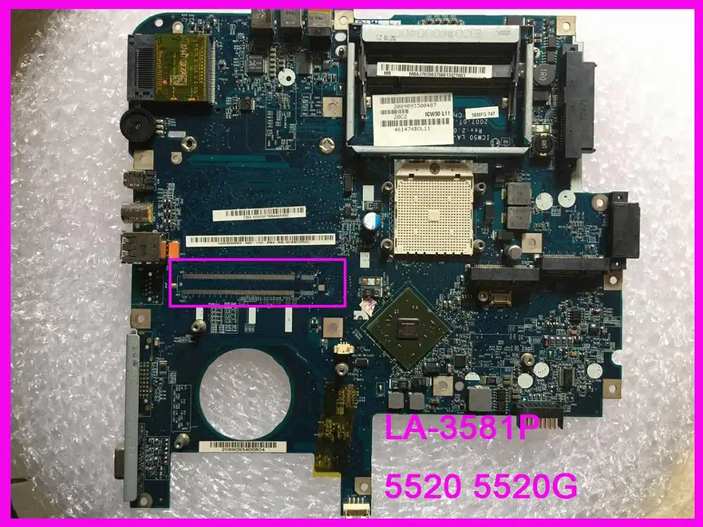 ICW50 LA-3581P подходит для материнской платы ноутбука Acer Aspire 5520 5520G MB. AK302.005 AK302.002