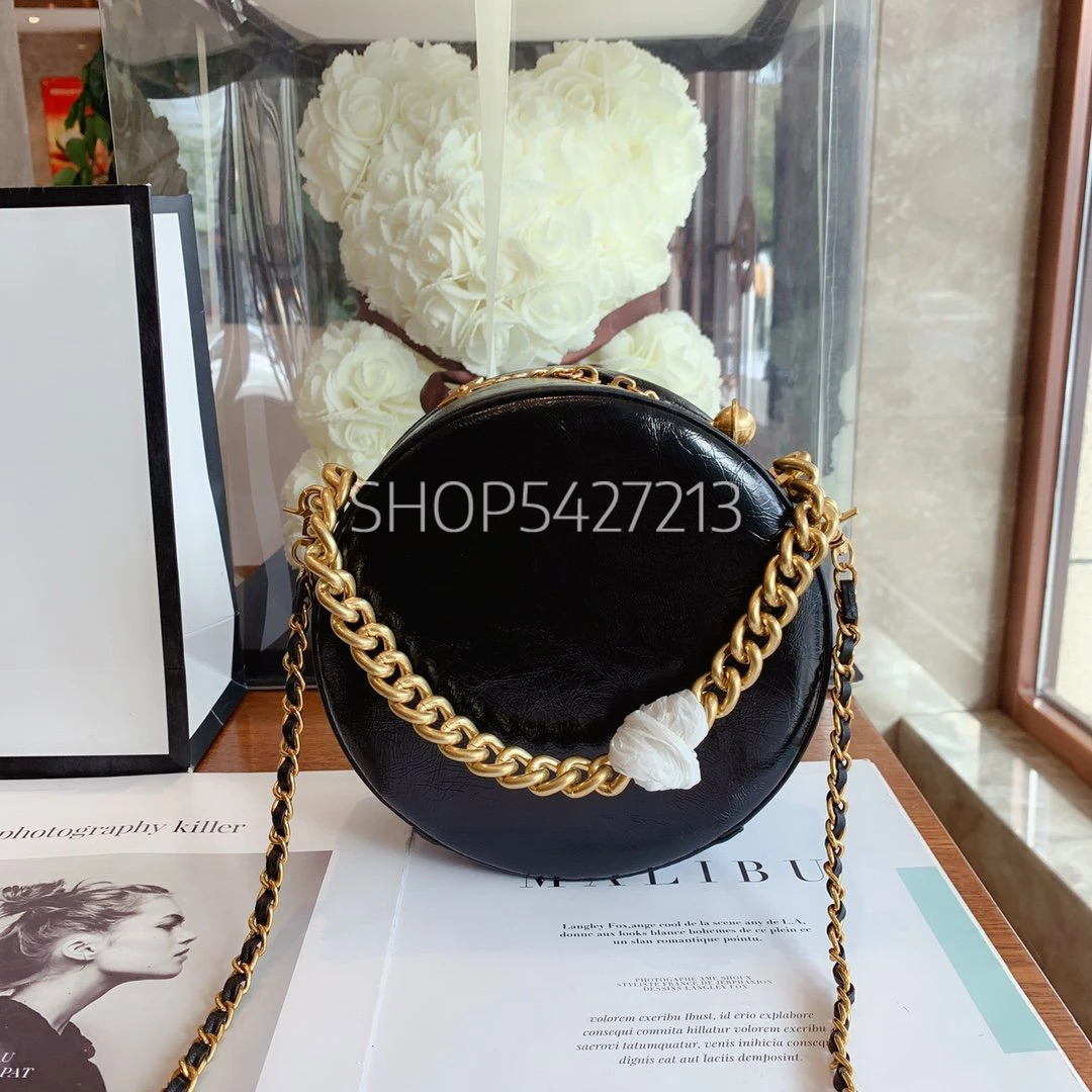 

Female Casual Designer Round Shape Mini Portable Luxury One Shoulder Leather Phone Coin New Trend Handbag Crossbody Bag
