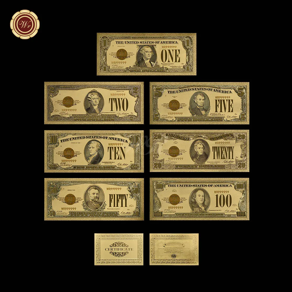 24K カラー ゴールド紙幣 レア アメリカ セット 1899&1901