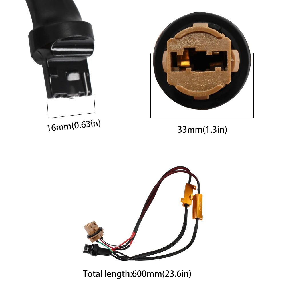 YUNPICAR 50 Вт 6Ohm 7443 7444NA T10 992 светодиодный резистор нагрузки-Fix Светодиодная лампа противотуманная фара быстрая гипер вспышка сигнал поворота мигание