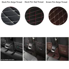 For Tesla Model 3- Seat Protector Mat Seat Back Cover Anti-kick Mat Pad one set 3 Colors