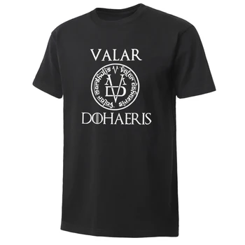 

Game Of Thrones Tv Show Mens T Shirt Valar Dohaeris Print Tee Male Cotton Tops 2020 Summer Hot Fashion Round Collar Short Sleeve