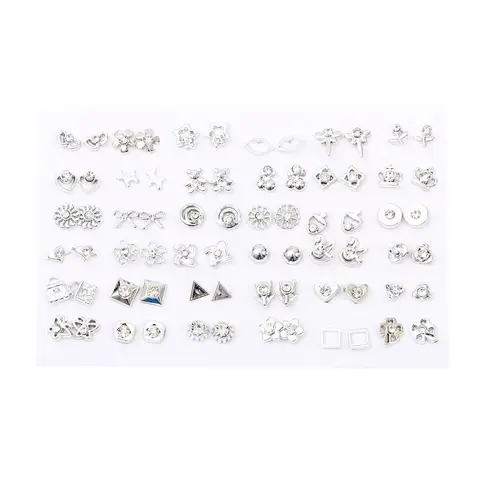 Fashion Mix Style Gold Color Rhinestone Crystal Flower Stud Earings Set For Women Girls Jewelry Brincos Oorbellen