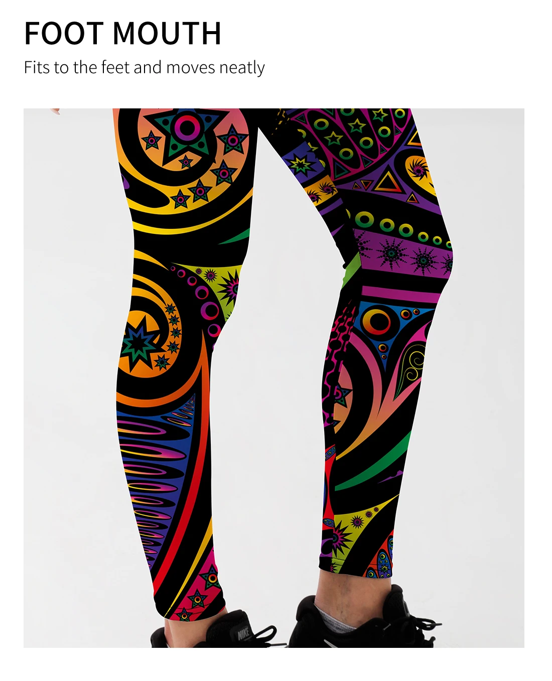 Women Summer Pants Color Totem Printed Black Sexy Leggings Plus Size Casual Street Wear High Waist Leggings scrunch leggings