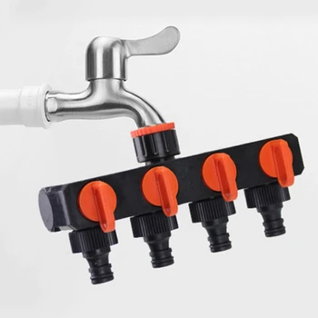 

Drip Irrigation 4 Way Garden Tap Splitter Hose Faucet Adapter Fittings Faucet Shunt Water Garden Accessories Water Connectors