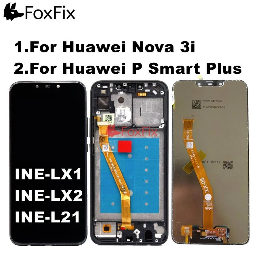 FoxFix дисплей для Huawei Nova 3i ЖК P Smart Plus сенсорный экран с рамкой 3i|Экраны мобильных