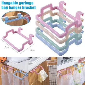 

Door Back Portable Garbage Bag Holder Home Cabinet Rag Hanging Rack Kitchen Cabinet Garbage Tool HG99