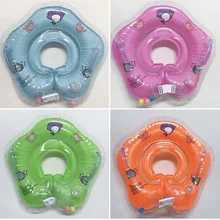 Детский плавательный круг для шеи с кольцом, безопасный круг для купания для младенцев, летний надувной водный плавающий держатель для стаканов для напитков, аксессуары