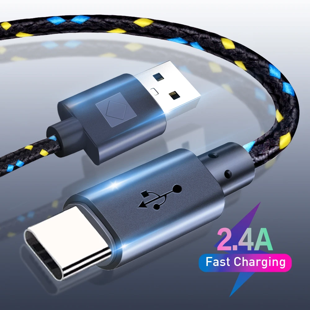 1/2/3 Meter Type C USB Phone Cable Android Charger Charging Wire Cord For Samsung Galaxy S10 S9 Xiaomi Redmi Vivo Huawei | Мобильные