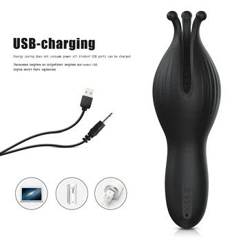 Male Masturbator 10 Speed Glans Stimulator Man Delayed Ejaculation Penis Masturbation Trainer Vibrator Sex Product For Adult Toy 5