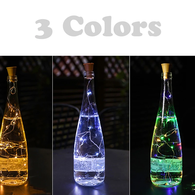 Led Solar Wine Bottle Lights String Garland DIY Christmas String Lights Halloween Wedding Party Decoracion (4)