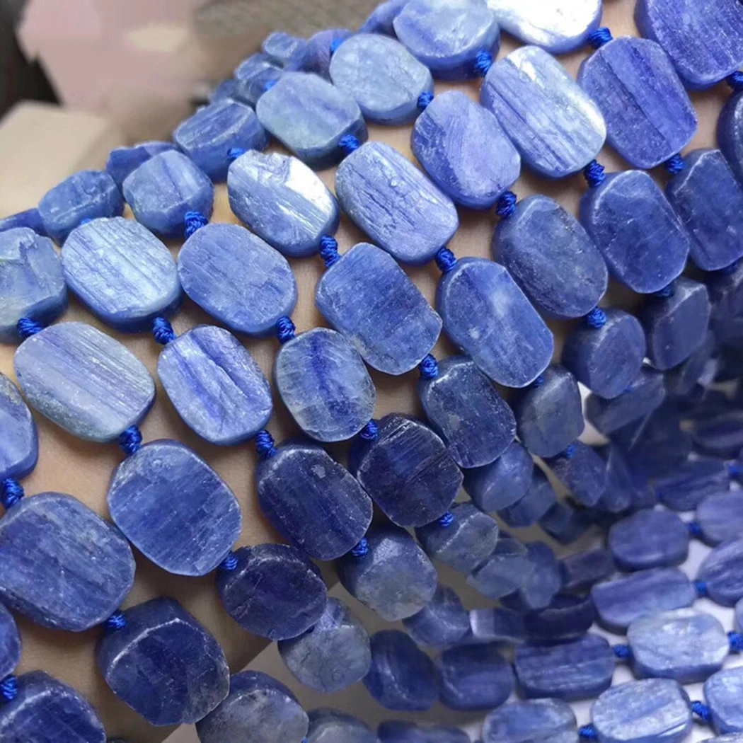 kyanite 15-17mm Natural Gemstone Beads for Jewelry Making Necklace Earring pendant 15inch ICNWAY | Украшения и аксессуары