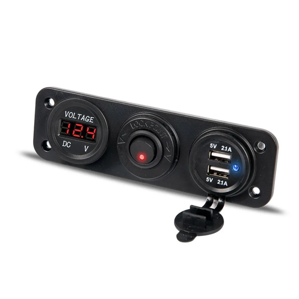 Универсальный двойной USB адаптер зарядное устройство прикуриватель для телефона зарядное устройство светодиодный дисплей Цифровой вольтметр автомобильные аксессуары