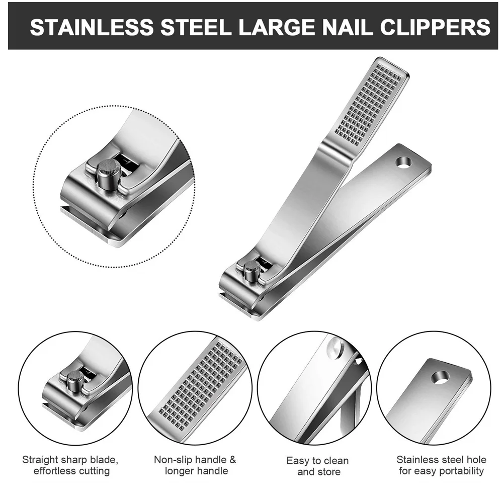 2022 Large Toenails Clippers Straight Edge Toenails Clippers Stainless  Steel Nails Cutters for Men Women Thick Nails - AliExpress