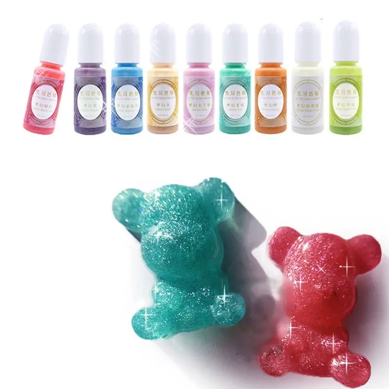 

24 Colors Shiny Dreamy Glitters Resin Dye Epoxy UV Resin Color Dye Colorant Liquid Pigment Resin Art Jewelry Making