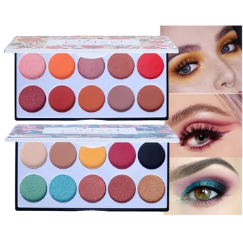 

POPFEEL Natural Makeup Set 10 Color Eye Shadow Pallete +Waterproof Face Concealer+Blush Lasting-Effect Eyeshadow Powder Palettes